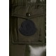 2022 Moncler Deschamps Short Down Jacket Mens Zip Up Hooded Down Puffer Coat Winter Outerwear Army Green