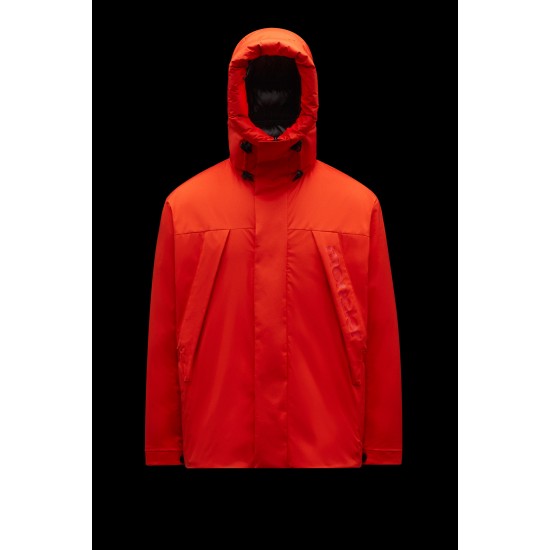 2022 Moncler Dilliers Hooded Down Jacket Mens Winter Down Coat Outerwear Orange Red