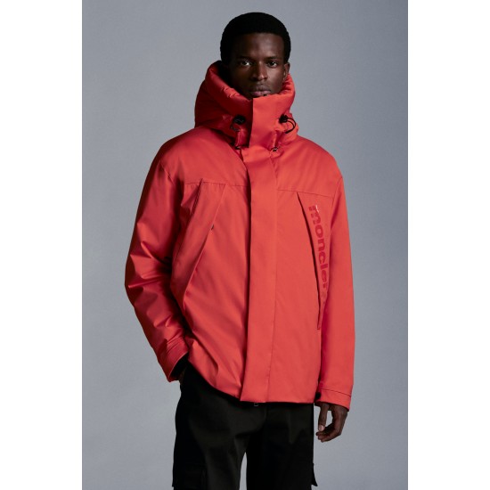 2022 Moncler Dilliers Hooded Down Jacket Mens Winter Down Coat Outerwear Orange Red