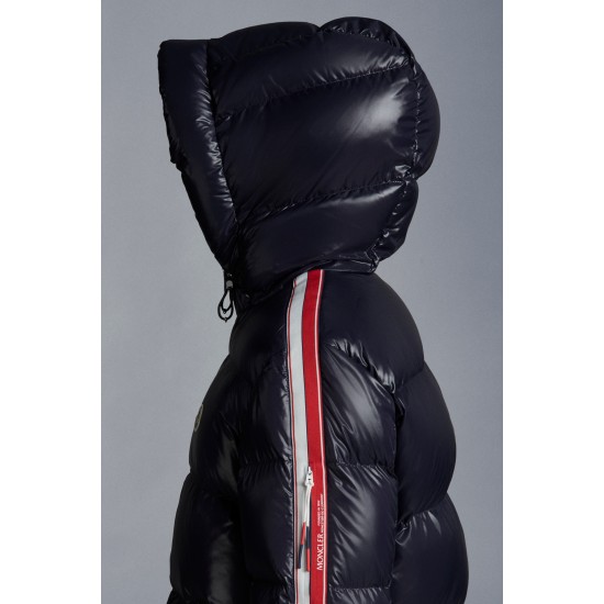 2022 Moncler Dincer Hooded Jacket Casual Short Down Jackets Mens Down Purffer Coat Winter Outerwear Night Blue