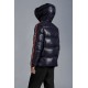 2022 Moncler Dincer Hooded Jacket Casual Short Down Jackets Mens Down Purffer Coat Winter Outerwear Night Blue