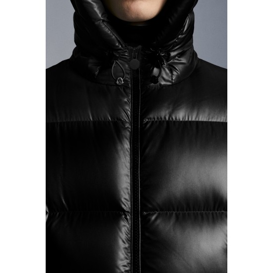 2022 Moncler Ecrins Short Down Jacket Mens Winter Hooded Puffer Down Coat Outerwear Black