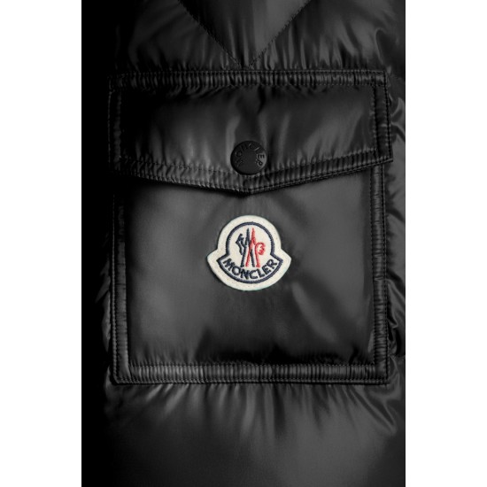 2022 Moncler Ecrins Short Down Jacket Mens Winter Hooded Puffer Down Coat Outerwear Black