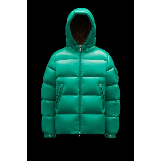 2022 Moncler Ecrins Short Down Jacket Mens Winter Hooded Puffer Down Coat Outerwear Jungle Green