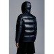 2022 Moncler Ecrins Short Down Jacket Mens Winter Hooded Puffer Down Coat Outerwear Night Blue