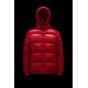 2022 Moncler Ecrins Short Down Jacket Mens Winter Hooded Puffer Down Coat Outerwear Scarlet Red