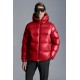 2022 Moncler Ecrins Short Down Jacket Mens Winter Hooded Puffer Down Coat Outerwear Scarlet Red