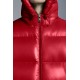 2022 Moncler Ecrins Short Down Jacket Mens Winter Hooded Puffer Down Coat Outerwear Scarlet Red