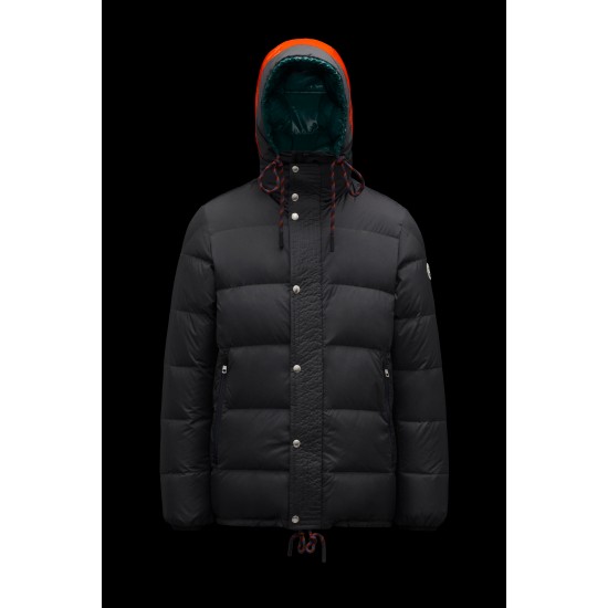 2022 Moncler Etievant Short Down Jacket Hooded Mens Down Puffer Coat Reversible Winter Outerwear Dark Gray