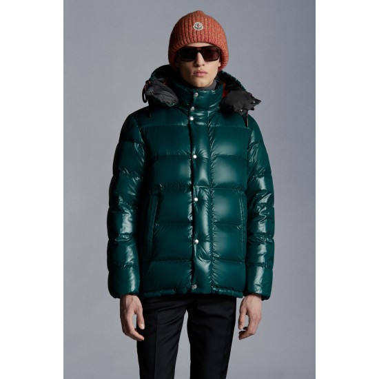 2022 Moncler Etievant Short Down Jacket Hooded Mens Down Puffer Coat Reversible Winter Outerwear Dark Gray