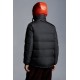 2022 Moncler Etievant Short Down Jacket Hooded Mens Down Puffer Coat Reversible Winter Outerwear Dark Gray