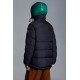 2022 Moncler Etievant Short Down Jacket Hooded Mens Down Puffer Coat Reversible Winter Outerwear Night Blue