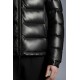 2022 Moncler Gebroulaz Padded Leather Puffer Jackets Short Down Jacket Mens Down Coat Winter Outerwear Black