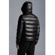 2022 Moncler Gebroulaz Padded Leather Puffer Jackets Short Down Jacket Mens Down Coat Winter Outerwear Black