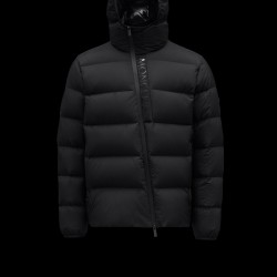 2022 Moncler Giraud Outdoor Short Down Jacket Mens Winter Hooded Puffer Down Coat Outerwear Black