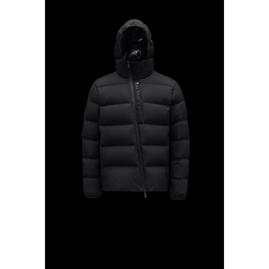 2022 Moncler Giraud Outdoor Short Down Jacket Mens Winter Hooded Puffer Down Coat Outerwear Black