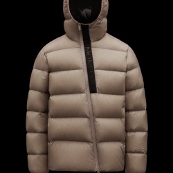 2022 Moncler Giraud Outdoor Short Down Jacket Mens Winter Hooded Puffer Down Coat Outerwear Pearl River Gray