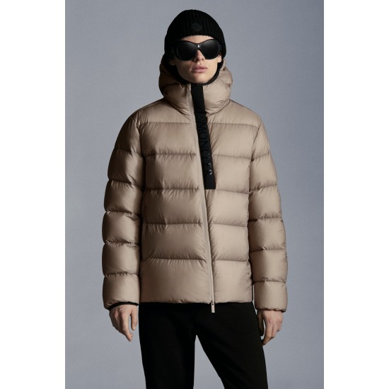 2022 Moncler Giraud Outdoor Short Down Jacket Mens Winter Hooded Puffer Down Coat Outerwear Pearl River Gray