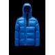 2022 Moncler Guitry Short Down Jacket Hooded Mens Down Puffer Coat Winter Outerwear Sky Blue