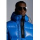 2022 Moncler Guitry Short Down Jacket Hooded Mens Down Puffer Coat Winter Outerwear Sky Blue