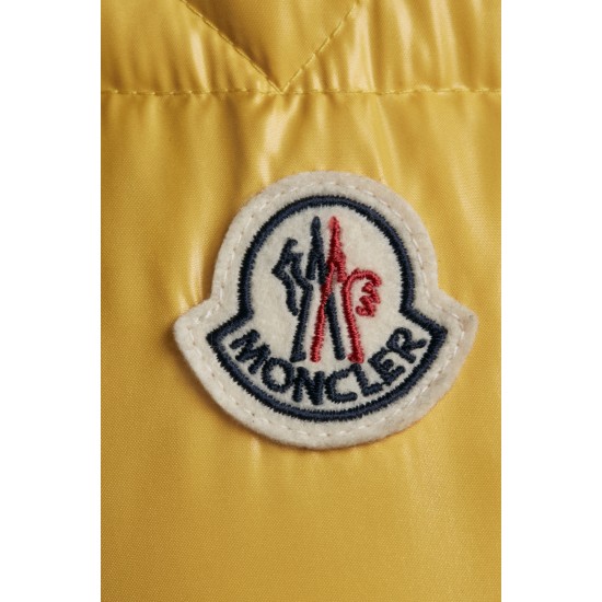 2022 Moncler Guitry Short Down Jacket Hooded Mens Down Puffer Coat Winter Outerwear Sun Yellow