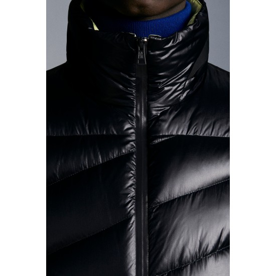 2022 Moncler Hanin Short Down Jacket Mens Winter Puffer Down Coat Outerwear Night Blue