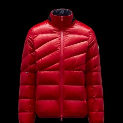 2022 Moncler Hanin Short Down Jacket Mens Winter Puffer Down Coat Outerwear Red