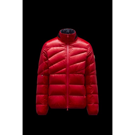 2022 Moncler Hanin Short Down Jacket Mens Winter Puffer Down Coat Outerwear Red