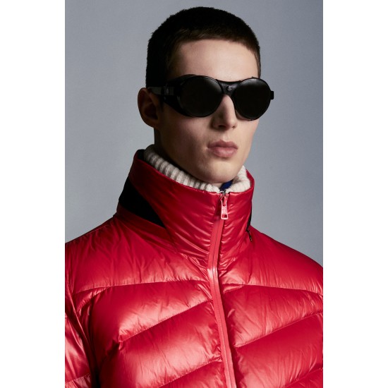 2022 Moncler Hanin Short Down Jacket Mens Winter Puffer Down Coat Outerwear Red