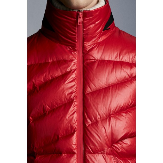 2022 Moncler Hanin Short Down Jacket Mens Winter Puffer Down Coat Outerwear Red