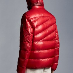 2022 Moncler Hanin Short Down Jacket Mens Winter Puffer Down Coat Outerwear Red