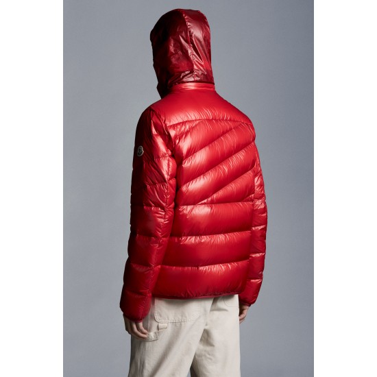 2022 Moncler Hanin Short Down Jacket Mens Winter Puffer Down Coat Outerwear Red