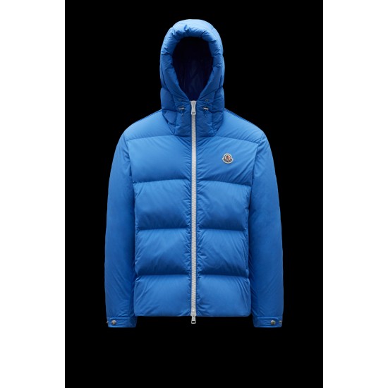 2022 Moncler Idil Hooded Jacket Casual Short Down Jackets Mens Down Purffer Coat Winter Outerwear Sky Blue