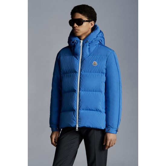 2022 Moncler Idil Hooded Jacket Casual Short Down Jackets Mens Down Purffer Coat Winter Outerwear Sky Blue