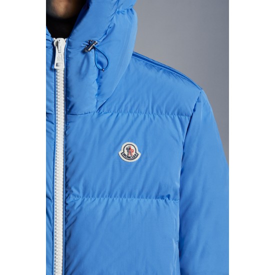 2022 Moncler Idil Hooded Jacket Casual Short Down Jackets Mens Down Purffer Coat Winter Outerwear Sky Blue