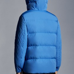 2022 Moncler Idil Hooded Jacket Casual Short Down Jackets Mens Down Purffer Coat Winter Outerwear Sky Blue