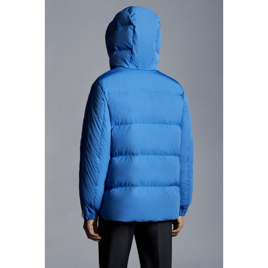 2022 Moncler Idil Hooded Jacket Casual Short Down Jackets Mens Down Purffer Coat Winter Outerwear Sky Blue