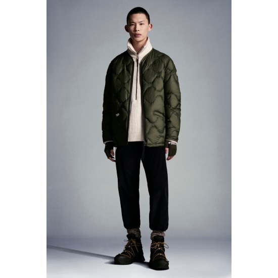 2022 Moncler JaeckinShort Down Jacket Mens Winter Puffer Down Coat Outerwear Army Green