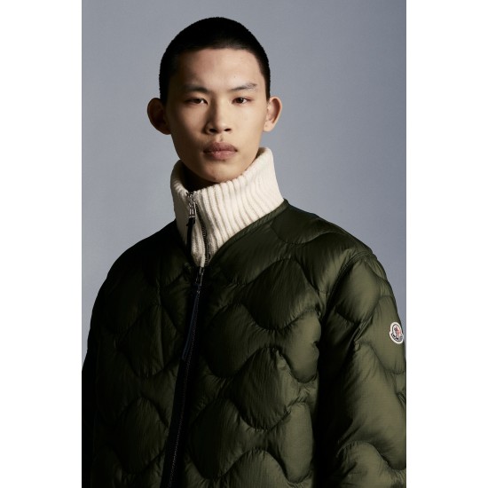 2022 Moncler JaeckinShort Down Jacket Mens Winter Puffer Down Coat Outerwear Army Green