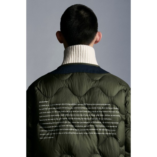 2022 Moncler JaeckinShort Down Jacket Mens Winter Puffer Down Coat Outerwear Army Green