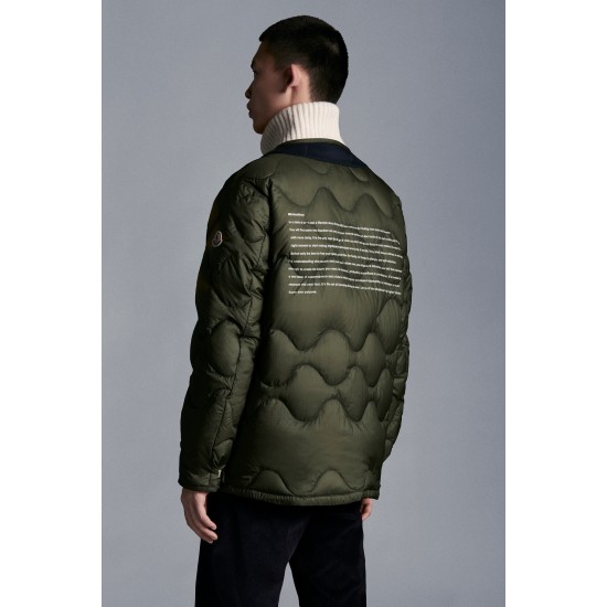 2022 Moncler JaeckinShort Down Jacket Mens Winter Puffer Down Coat Outerwear Army Green