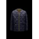 2022 Moncler JaeckinShort Down Jacket Mens Winter Puffer Down Coat Outerwear Night Blue