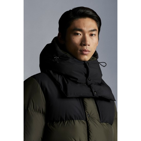 2022 Moncler Joffe Short Down Jacket Hooded Mens Down Puffer Coat Winter Outerwear Army Green