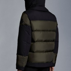 2022 Moncler Joffe Short Down Jacket Hooded Mens Down Puffer Coat Winter Outerwear Army Green