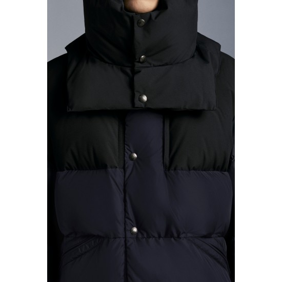 2022 Moncler Joffe Short Down Jacket Hooded Mens Down Puffer Coat Winter Outerwear Night Blue