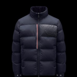 2022 Moncler Kounen Short Down Jacket Mens Winter Puffer Down Coat Outerwear Night Blue