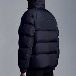 2022 Moncler Kounen Short Down Jacket Mens Winter Puffer Down Coat Outerwear Night Blue