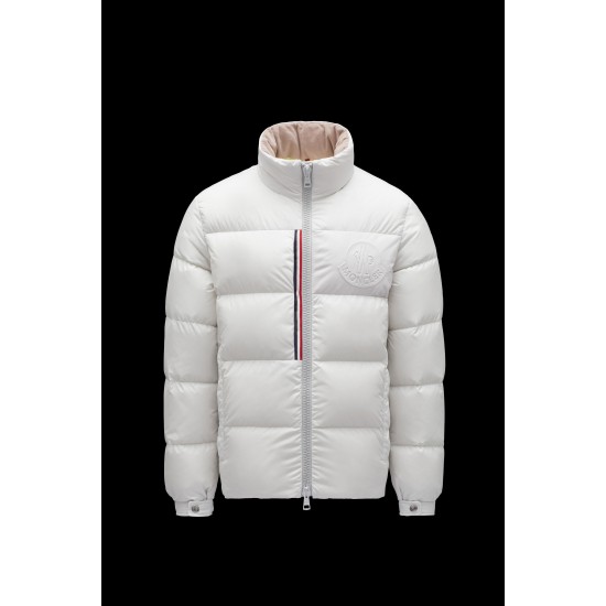 2022 Moncler Kounen Short Down Jacket Mens Winter Puffer Down Coat Outerwear Off White