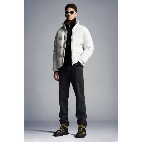 2022 Moncler Kounen Short Down Jacket Mens Winter Puffer Down Coat Outerwear Off White