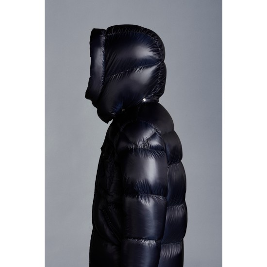 2022 Moncler Lamentin Short Down Jacket Mens Hooded Winter Puffer Down Coat Outerwear Night Blue